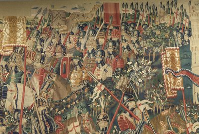 Wandteppich, der die Eroberungen von König Alfons V. von Portugal zeigt (Detail) von Flemish School