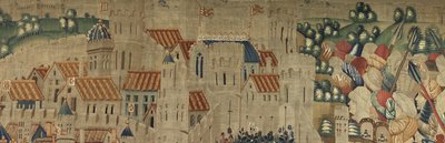 Wandteppich, der die Eroberungen von König Alfons V. von Portugal zeigt (Detail) von Flemish School