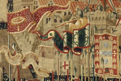 Wandteppich, der die Eroberungen von König Alfons V. von Portugal zeigt (Detail) von Flemish School