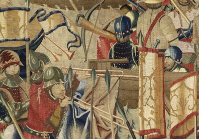 Wandteppich, der die Eroberungen von König Alfons V. von Portugal zeigt, Tournai. Detail. von Flemish School