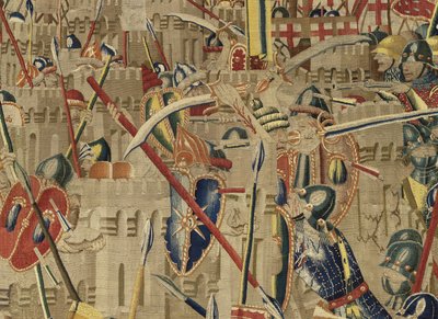Wandteppich zeigt die Eroberungen von König Alfons V. von Portugal (Conquistas de Alfonso V de Portugal), Tournai. Detail von Flemish School
