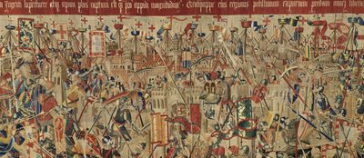 Wandteppich, der die Eroberungen von König Alfons V. von Portugal zeigt (Conquistas de Alfonso V de Portugal), Tournai. (Detail) von Flemish School
