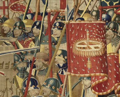 Wandteppich, der die Eroberungen von König Alfons V. von Portugal zeigt (Conquistas de Alfonso V de Portugal), Tournai. (Detail) von Flemish School
