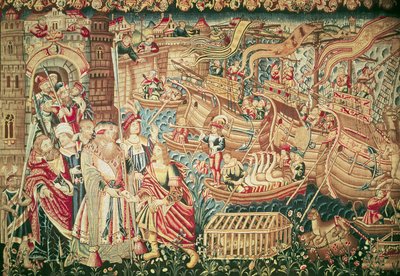Die Ankunft von Vasco da Gama (ca. 1469-1524) in Kalkutta, 20. Mai 1498 von Flemish School