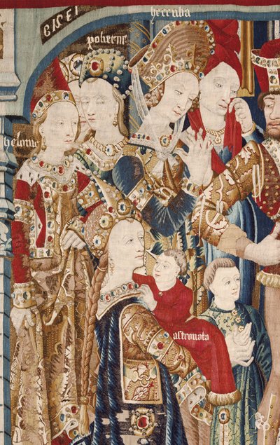 Der Trojanische Krieg: Achills Zelt, ca. 1470 (Wandteppich) von Flemish School