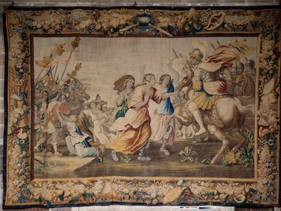 Die Kathedrale. Die Kathedralsammlung. Flämischer Wandteppich. Die Geschichte Roms (?). Signiert: „BB D EGGERMANS. Ian Le Clerc, D Eggermans“. Brüssel. Anfang 17. Jahrhundert. von Flemish School