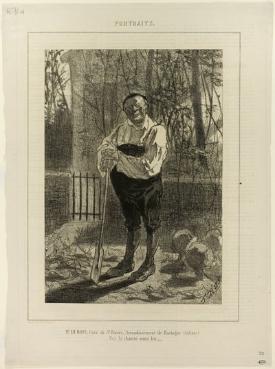 Porträt von Monsieur Dubois, Pfarrer von St. Pierre... von Félicien Rops