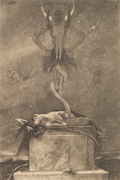 Das Opfer, aus Die Satanischen von Félicien Rops