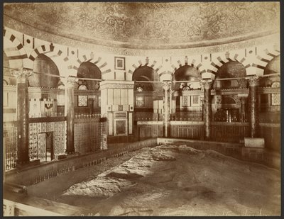 Innenansicht, Felsendom, Jerusalem von Félix Bonfils