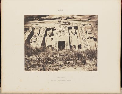 Abou-Sembil. Kleiner Spéos - Zentraler Teil der Fassade von Félix Teynard