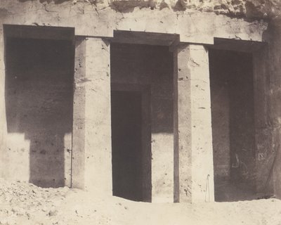 Béni-Haçan, Hypogäische Architektur - Grab von Amoneï, 1851-52, gedruckt 1853-54 von Félix Teynard
