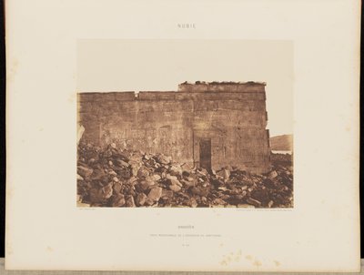 Dandoûr. Südliche Außenwand des Heiligtums von Félix Teynard