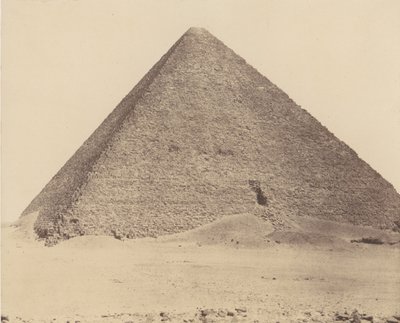 Djizeh Nekropole von Memphis, Cheops-Pyramide Große Pyramide, 1851-52, gedruckt 1853-54 von Félix Teynard