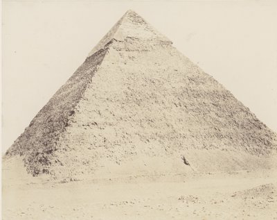 Djizeh Nekropole von Memphis, Pyramide von Chephren, 1851-52, gedruckt 1853-54 von Félix Teynard