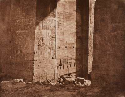 Erster Pylon - Französische Inschrift auf dem östlichen Widerlager bei Punkt H, Insel Fila (Philae) von Félix Teynard