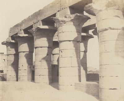 Luxor Theben. Zentrale Konstruktion - Große Kolonnade von Félix Teynard