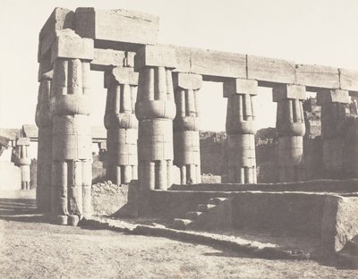 Louksor Theben, spätere Konstruktion - Parallele Galerien, 1851-52, gedruckt 1853-54 von Félix Teynard