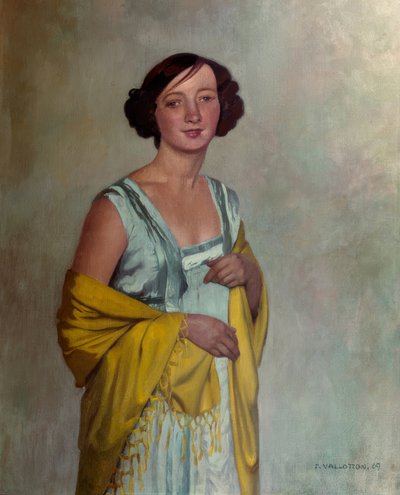 Damenbildnis mit gelbem Schal von Félix Vallotton