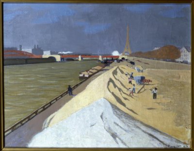 Haufen weißer Sand (Ufer der Seine) von Félix Vallotton