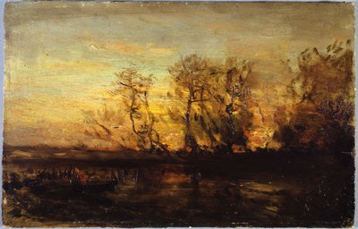 Sonnenuntergang, zwischen 1850 und 1860 von Félix Ziem
