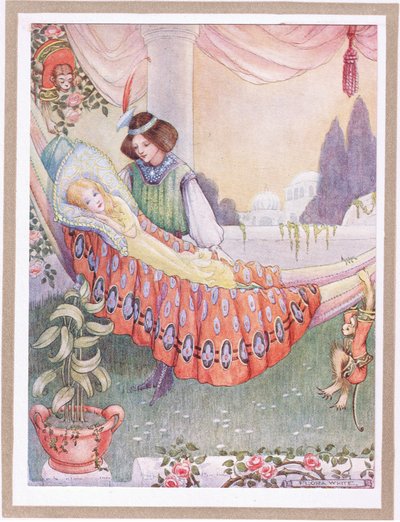 Die Prinzessin legte die Mädchen in Hängematten von Flora White