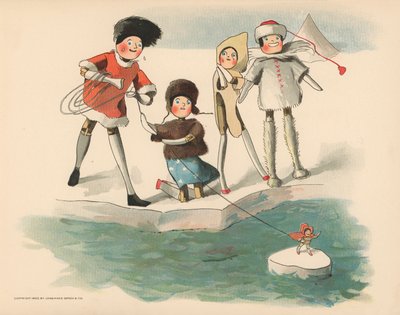 Illustration für Die Golliwoggs Polarabenteuer von Florence K. Upton