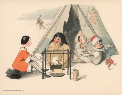 Illustration für Die Golliwoggs Polarabenteuer von Florence K. Upton
