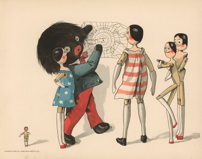 Illustration für Die Golliwoggs Polarabenteuer von Florence K. Upton
