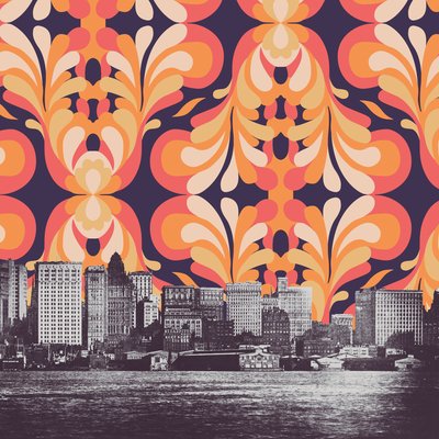 Bunter Himmel über New York von Florent Bodart