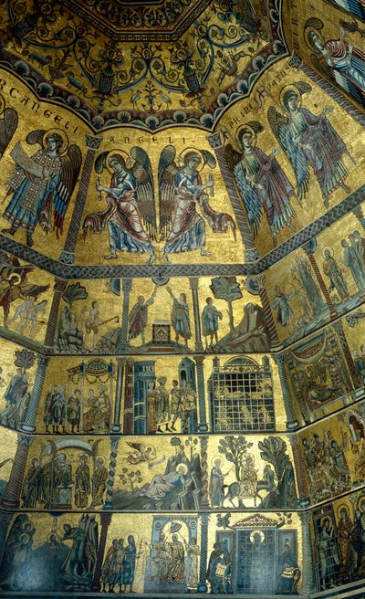 Mosaik an der Kuppeldecke des Baptisteriums von St. Johannes, Florenz von Florentine School
