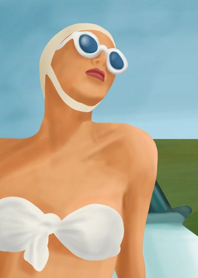 Retro-Sommerschwimmer von Flow Line