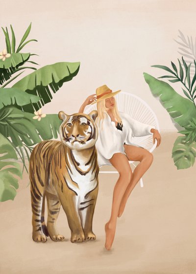 Tropische Tigerfrau von Flow Line
