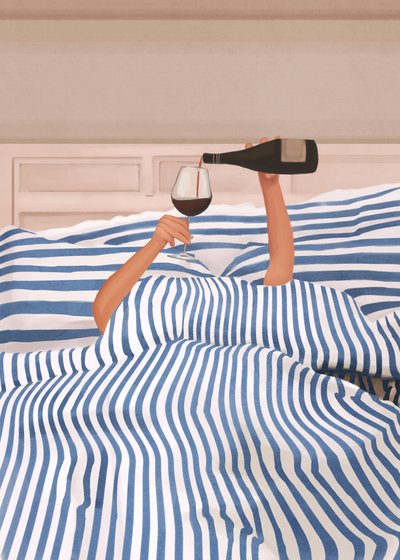 Wein im Bett von Flow Line
