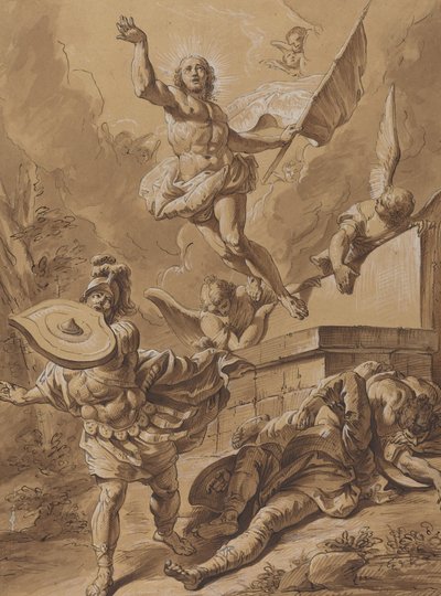 Die Auferstehung von Follower of Francesco Fontebasso