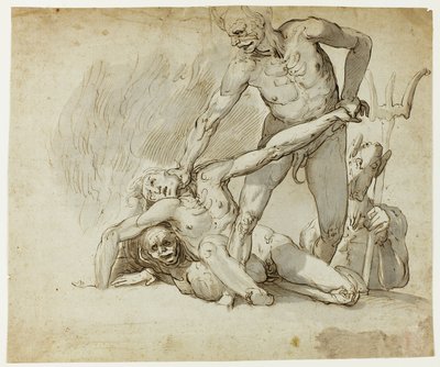 Die Verdammten in der Hölle von Follower of John Hamilton Mortimer