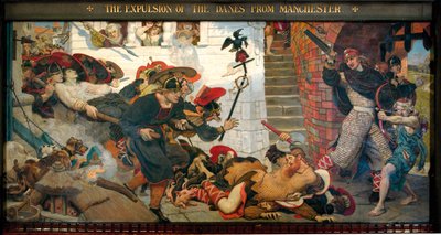 Die Vertreibung der Dänen aus Manchester von Ford Madox Brown