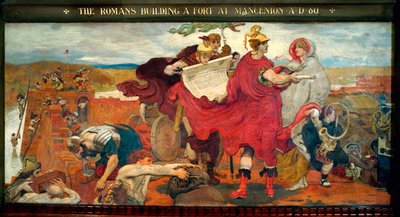 Die Römer bauen ein Fort in Mancenion 80 n. Chr. von Ford Madox Brown