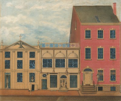 Das Geschäft und Lagerhaus von Duncan Phyfe, 168-172 Fulton Street, New York City, ca. 1816 von Formerly attributed to John Rubens Smith