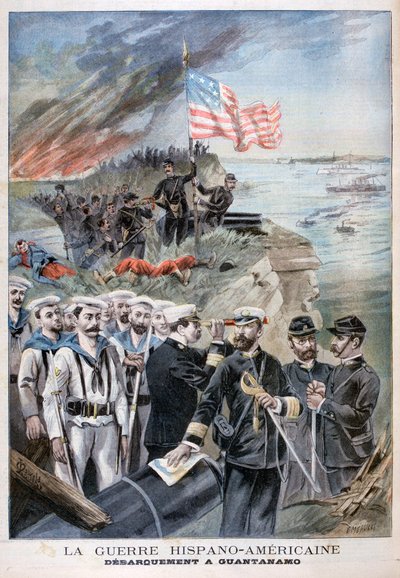 Truppen landen in Guantanamo, Kuba, 1898 von Fortuné Méaulle