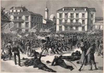 Deportation von Königin Nathalie aus Serbien von Fortune Louis Meaulle