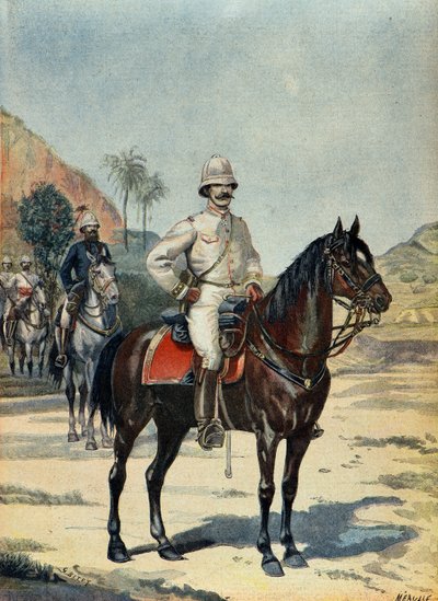 General Joseph Gallieni in Madagaskar 1899 (Gravur) von Fortune Louis Meaulle