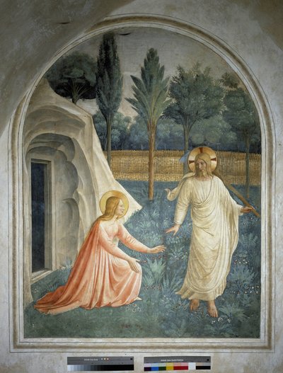Noli me tangere. Jesus Christus verweigert der heiligen Maria Magdalena die Berührung. Fresko von Guido di Pietro von Fra Angelico