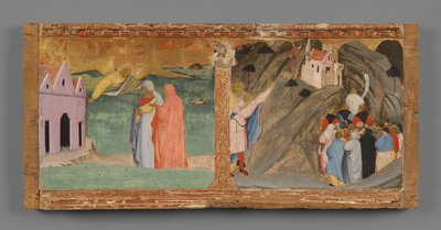 Predella: Zwei Szenen aus der Legende des Heiligen Michael von Fra Angelico