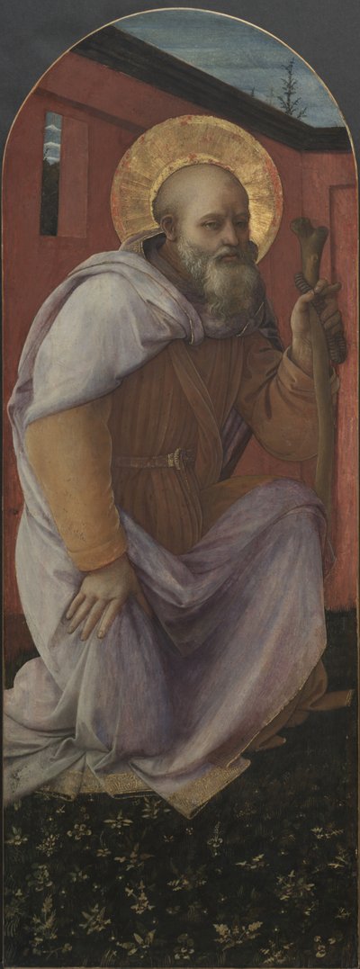 Tafel eines Triptychons: St. Antonius Abt von Fra Filippo Lippi