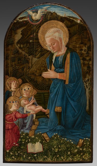 Maria mit dem Kind und Engeln von Fra Filippo Lippi