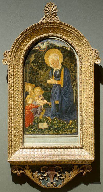Jungfrau und Kind mit Engeln, um 1460 von Fra Filippo Lippi