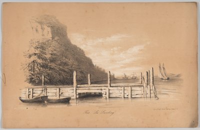 Fort Lee Landing, in: The New York Drawing Book, 1847 von Frances Flora Bond Palmer