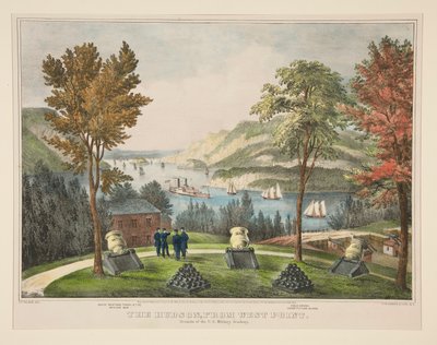 Der Hudson, von West Point. Gelände der U.S. Militärakademie von Frances Flora Bond Palmer
