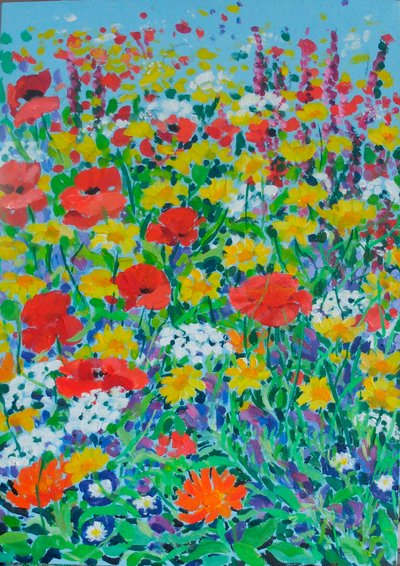 Wildblumenwiese, 2024 von Frances Naggs