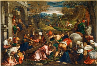 Der Aufstieg nach Golgatha - Jesus Christus trägt das Kreuz von Francesco (1549 92) Bassano